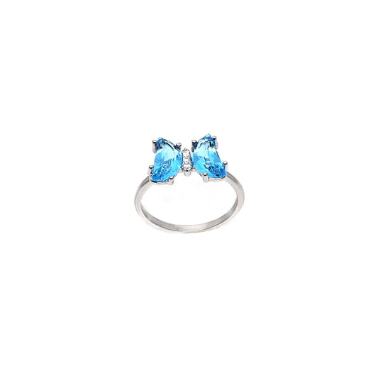 Butterfly Blue col Grace CZ Ring