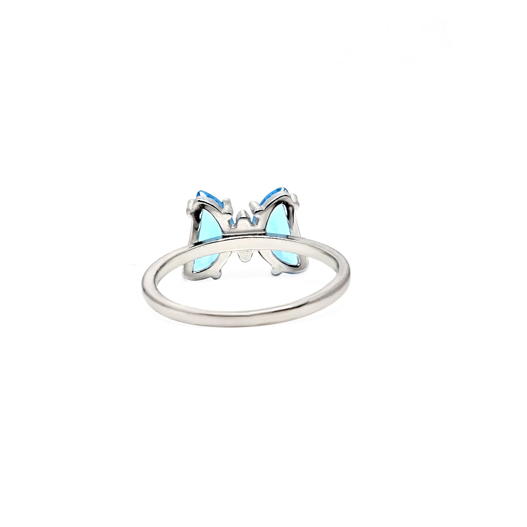 Butterfly Blue col Grace CZ Ring