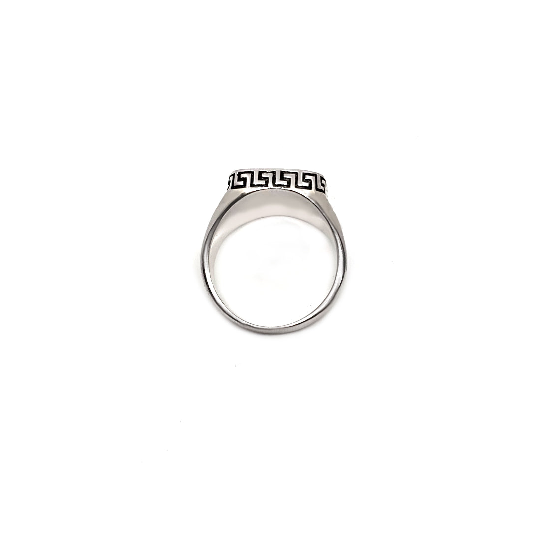 Sterling Silver Carlogo Enamel Ring