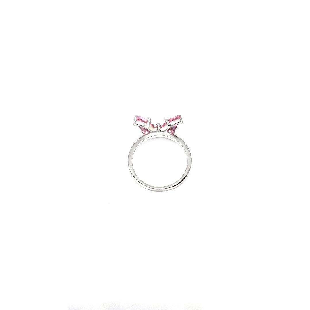 Butterfly pink col Grace CZ Ring