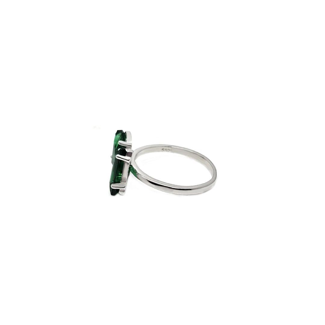 Butterfly green col Grace CZ Ring
