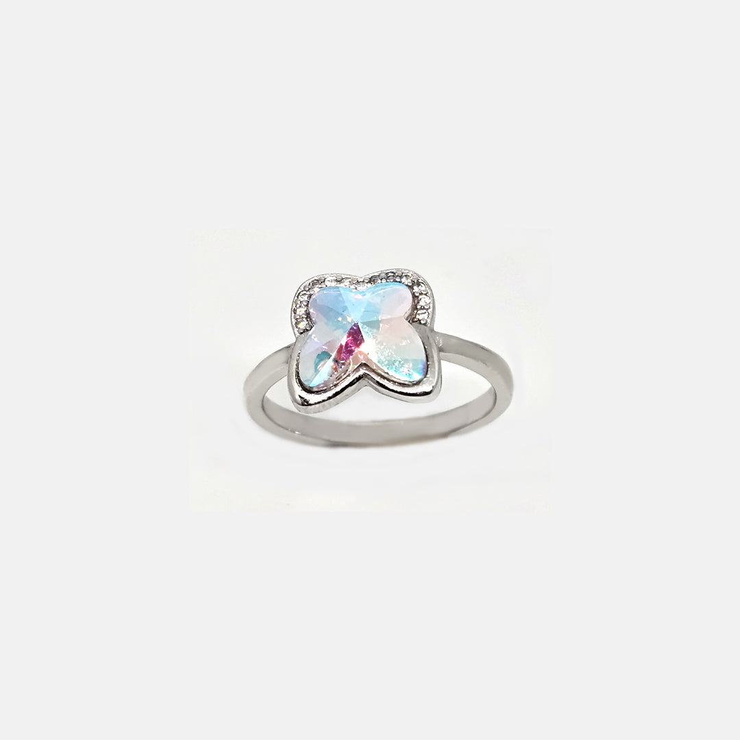 CZ Elegance by Swarovski blue col ring