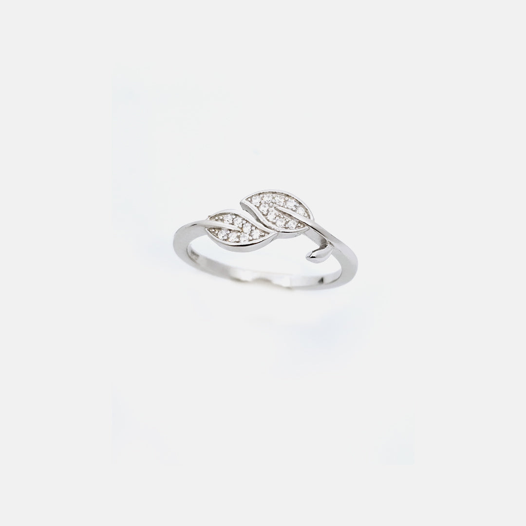 Swarovski Shine leaf shape L.CZ Ring