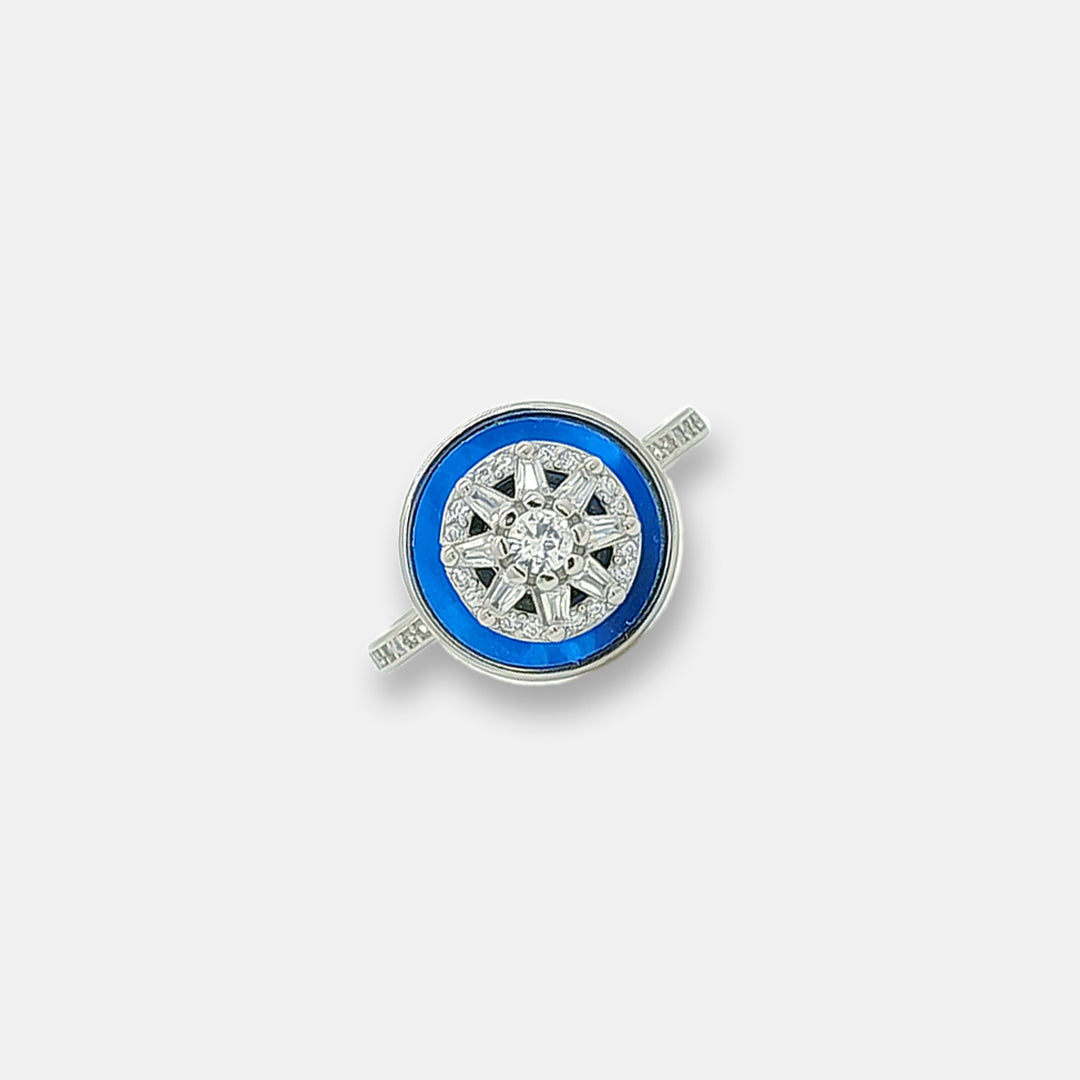 Sirler Ring 925 Blue with Dia - Elegant Jewelry Piece