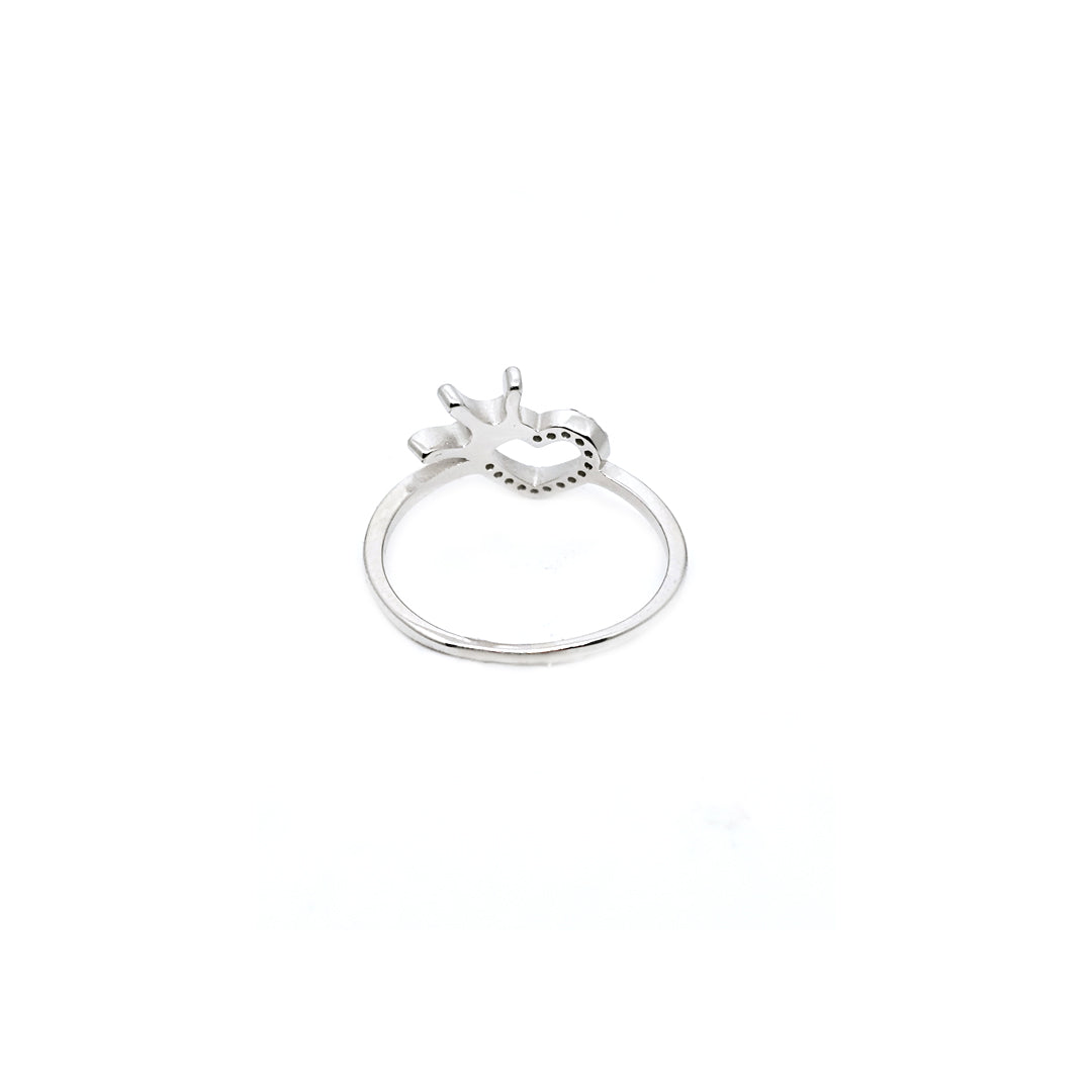Swarovski Shine croun on heart shape L.CZ Ring