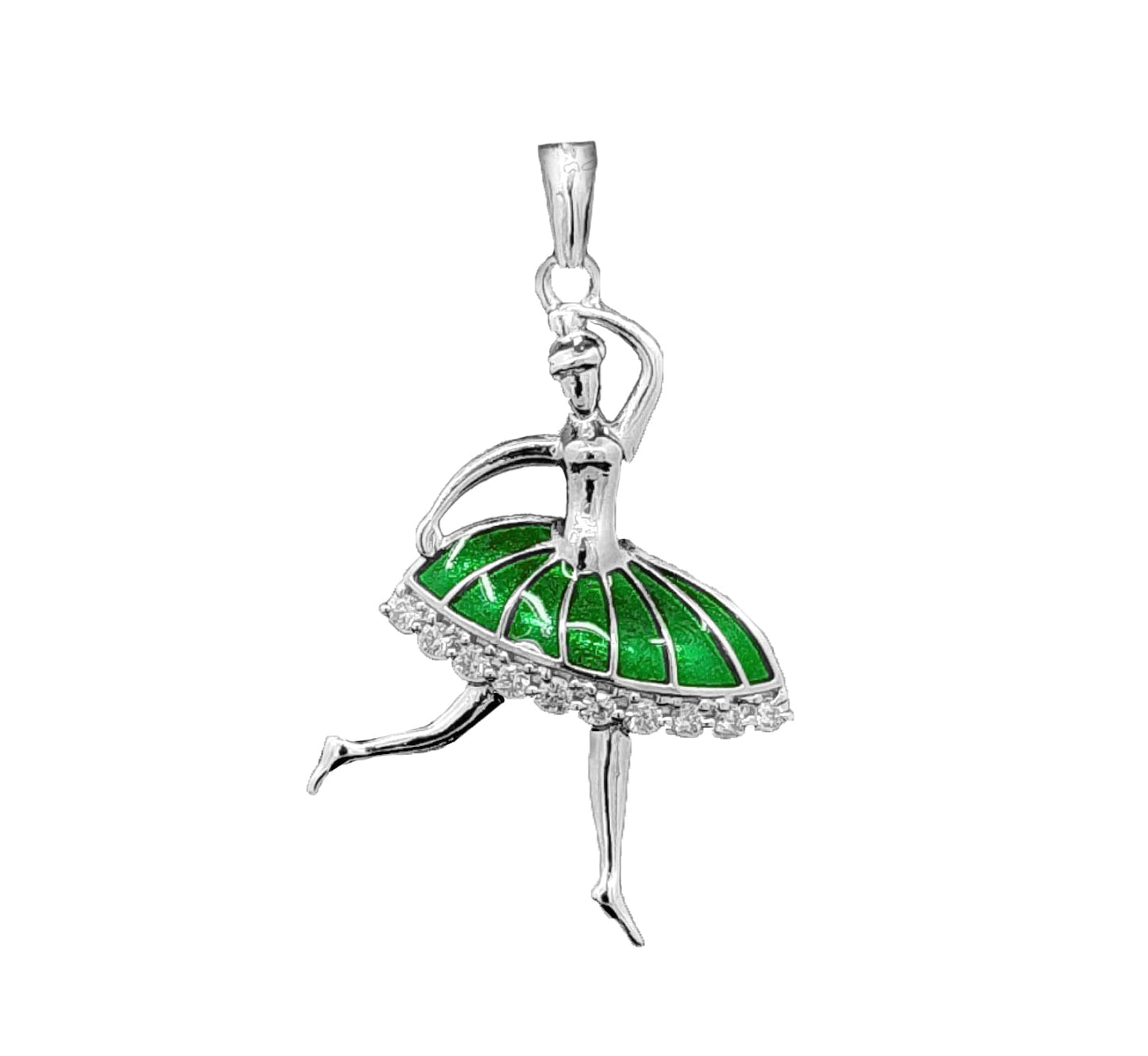 Tgl Silver 92.5 Sterling Silver Dancing Doll Pendant Jewelry