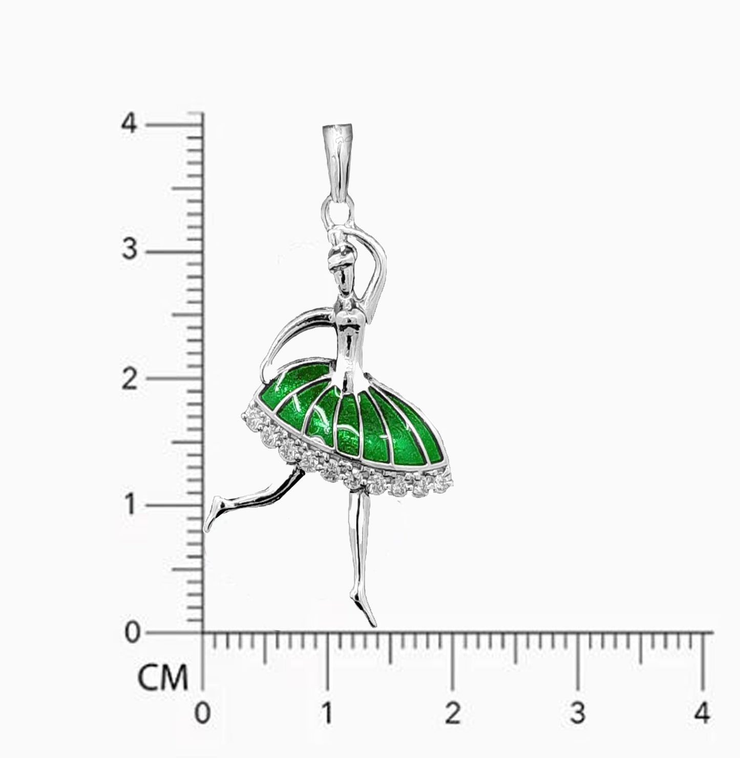 Tgl Silver 92.5 Sterling Silver Dancing Doll Pendant Jewelry
