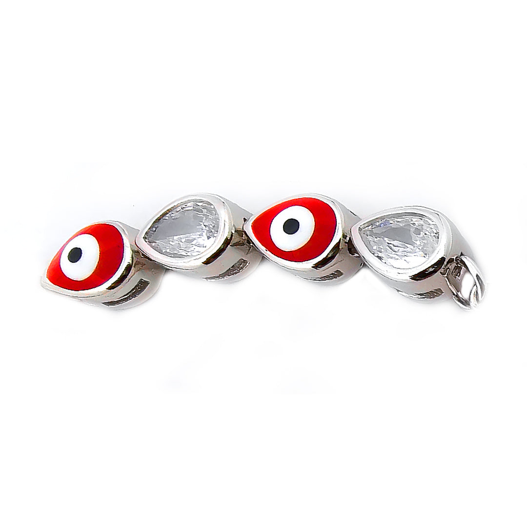 Red Eye Nazar Bracelet with A++ American Diamonds