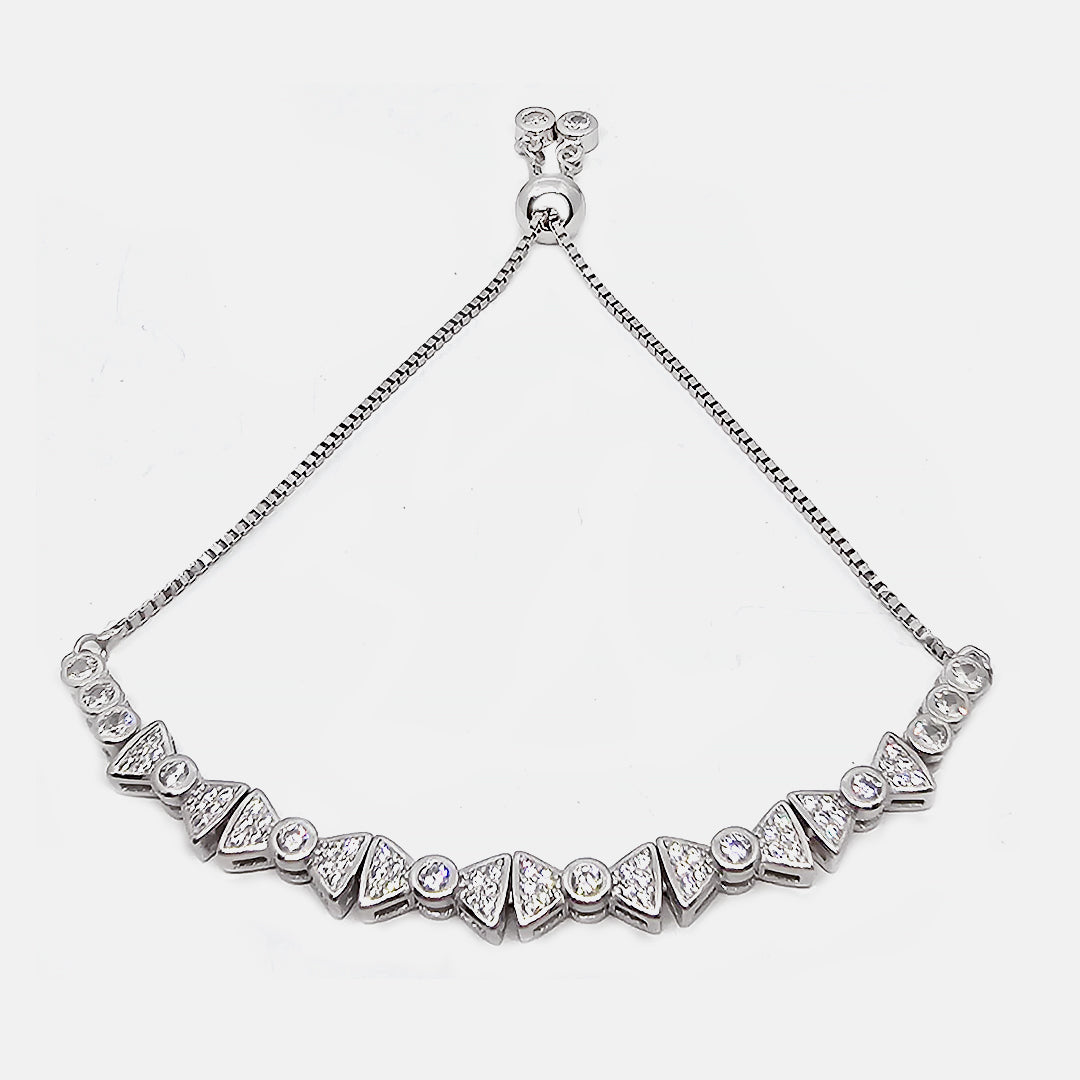 Sterling Silver Loose bracelet Toffee Shape