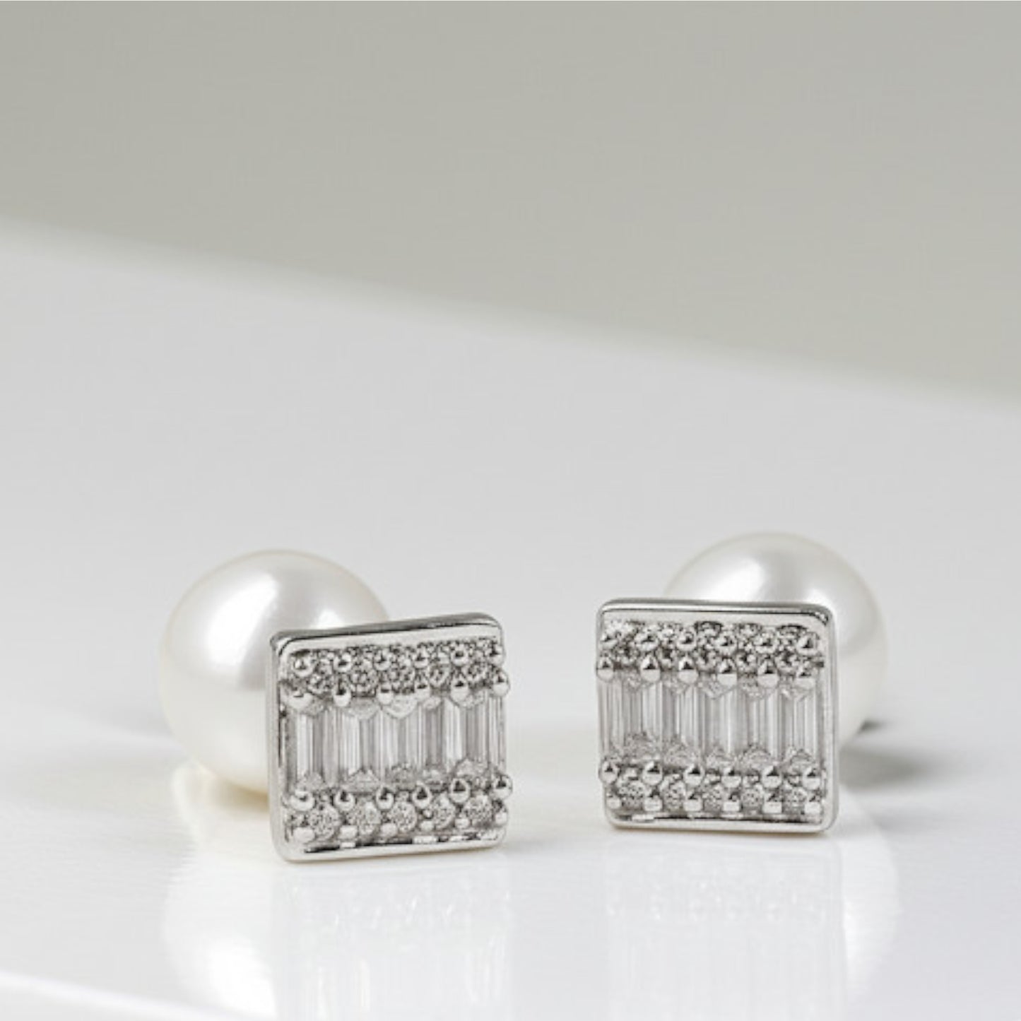 Duet Pearl and Diamond Earrings