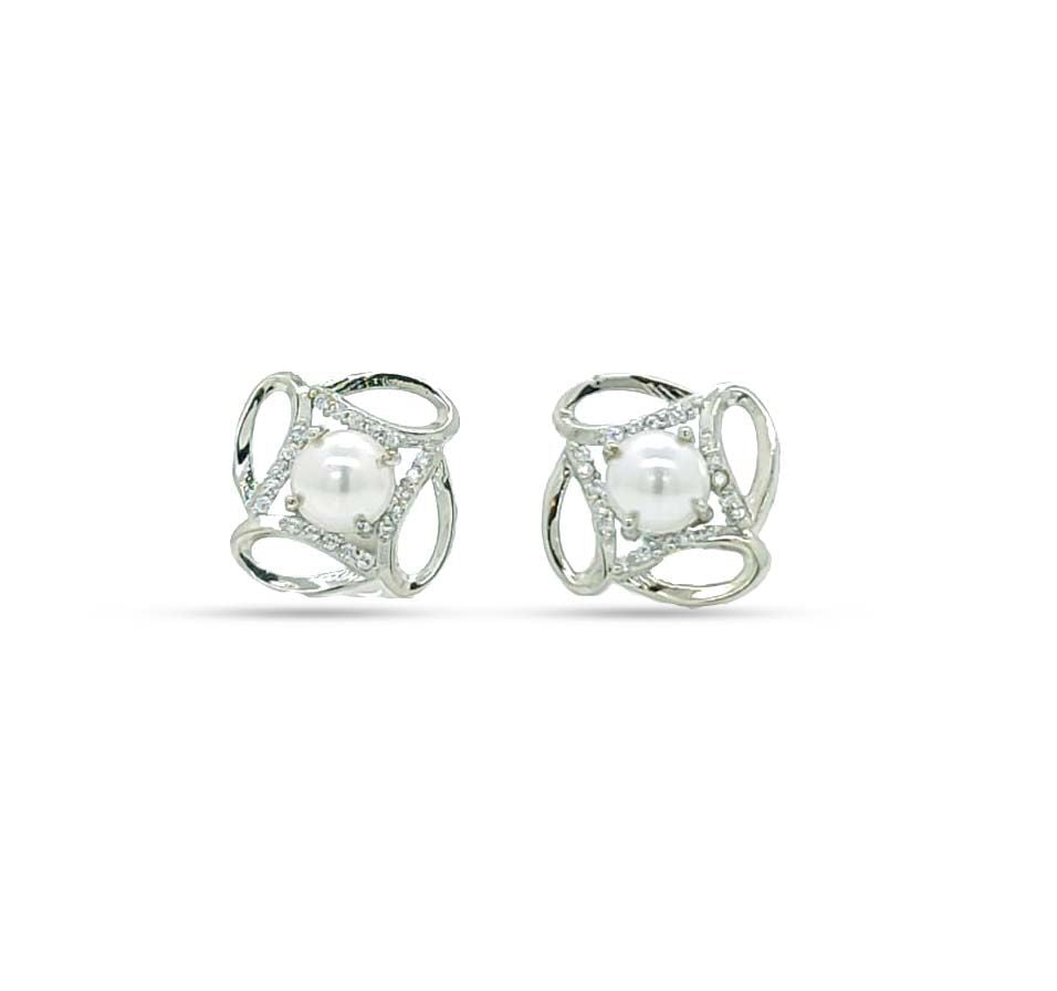 925 Sterling Silver Moti Pendant Set - Elegant Pearl Design