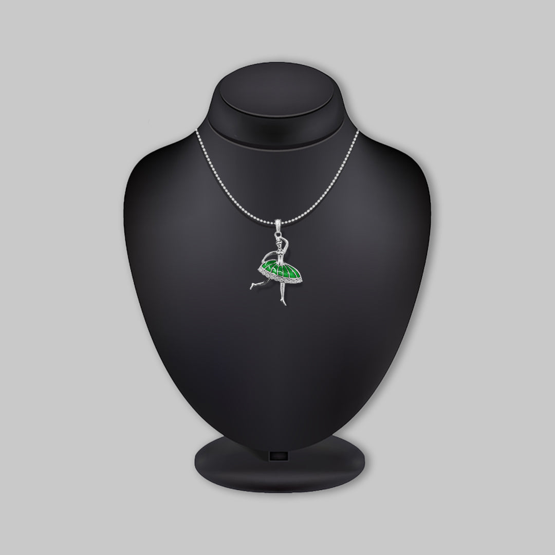 Tgl Silver 92.5 Sterling Silver Dancing Doll Pendant Jewelry