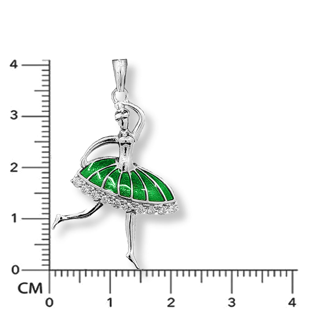 Tgl Silver 92.5 Sterling Silver Dancing Doll Pendant Jewelry