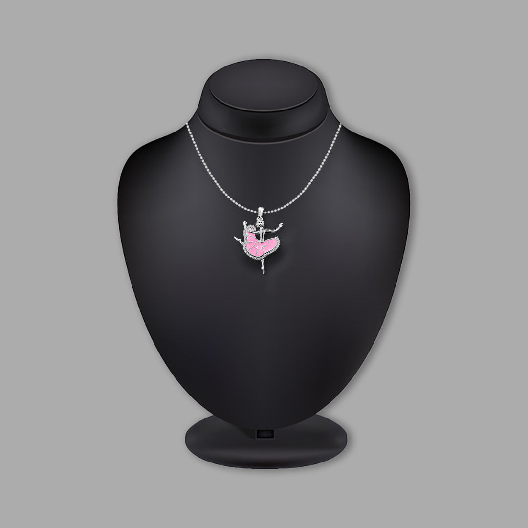 92.5 Sterling Silver Dancing Doll Pendant - Elegant Jewelry