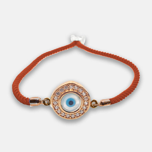 92.5 Sterling Silver Rakhi Orange - Timeless Elegance