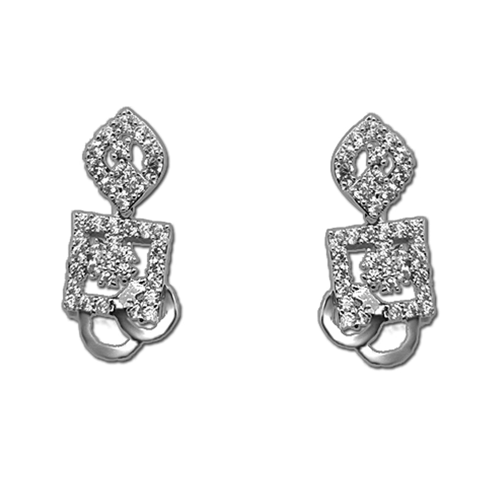 Sterling Silver Solitaire Earrings - Elegant & Luxurious Jewelry