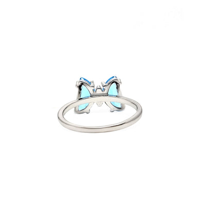 Butterfly Blue col Grace CZ Ring