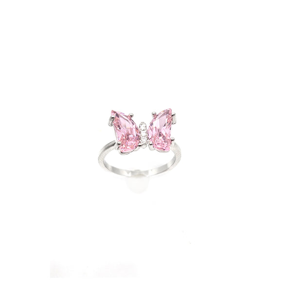 Butterfly pink col Grace CZ Ring