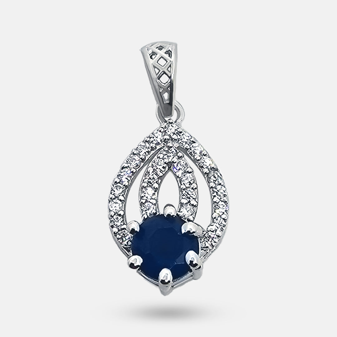 Pendent and Charm with Blue Stone