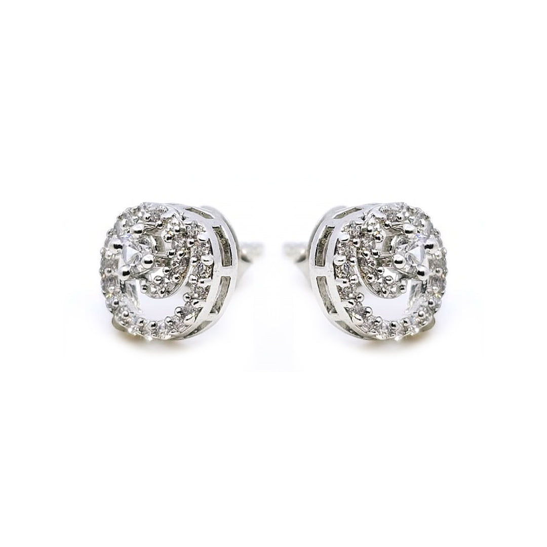 Jacket Earings With A++ Stone 92.5 silver (TGLS052)