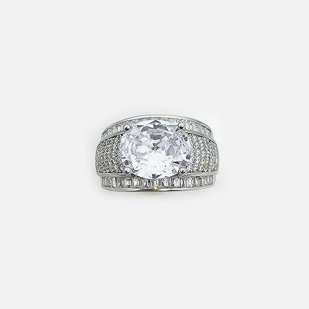 Solitier Ovel Ring American Diamonds