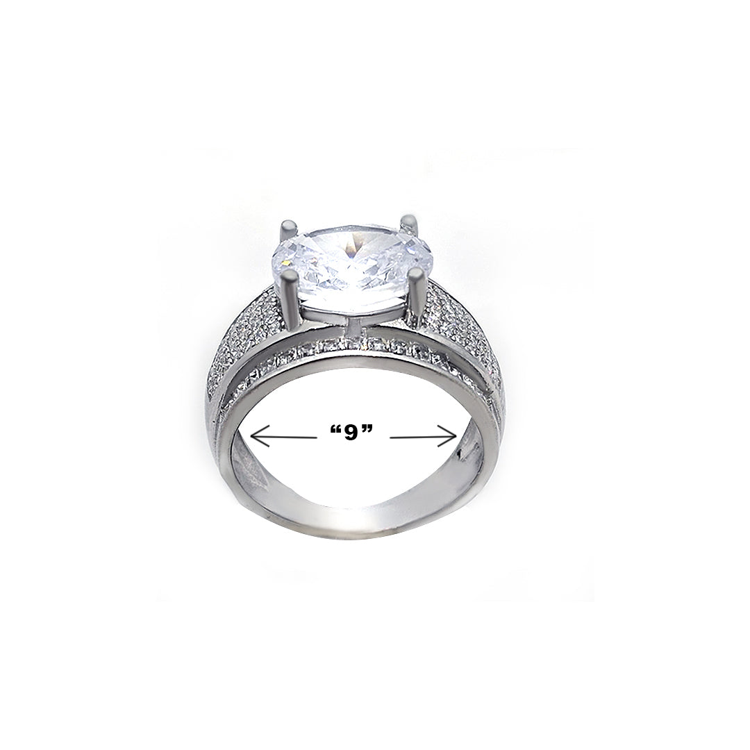 Solitier Ovel Ring American Diamonds