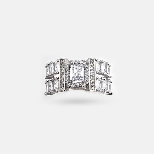 Solitier Emerald Cut Ring American Diamonds