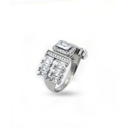 Solitier Emerald Cut Ring American Diamonds