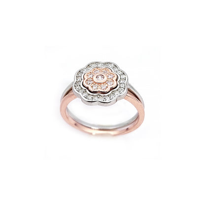 duel wear ring heart flower for women &amp; girls