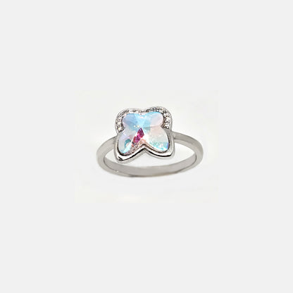 CZ Elegance by Swarovski blue col ring