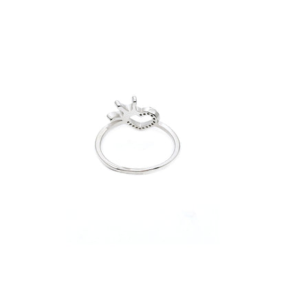 Swarovski Shine croun on heart shape L.CZ Ring