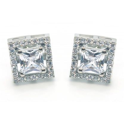 92.5 Sterling Silver Solitaire Only Earrings-Studs