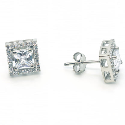 92.5 Sterling Silver Solitaire Only Earrings-Studs