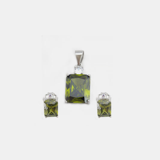 Pendent-Set Yellow Color Stone