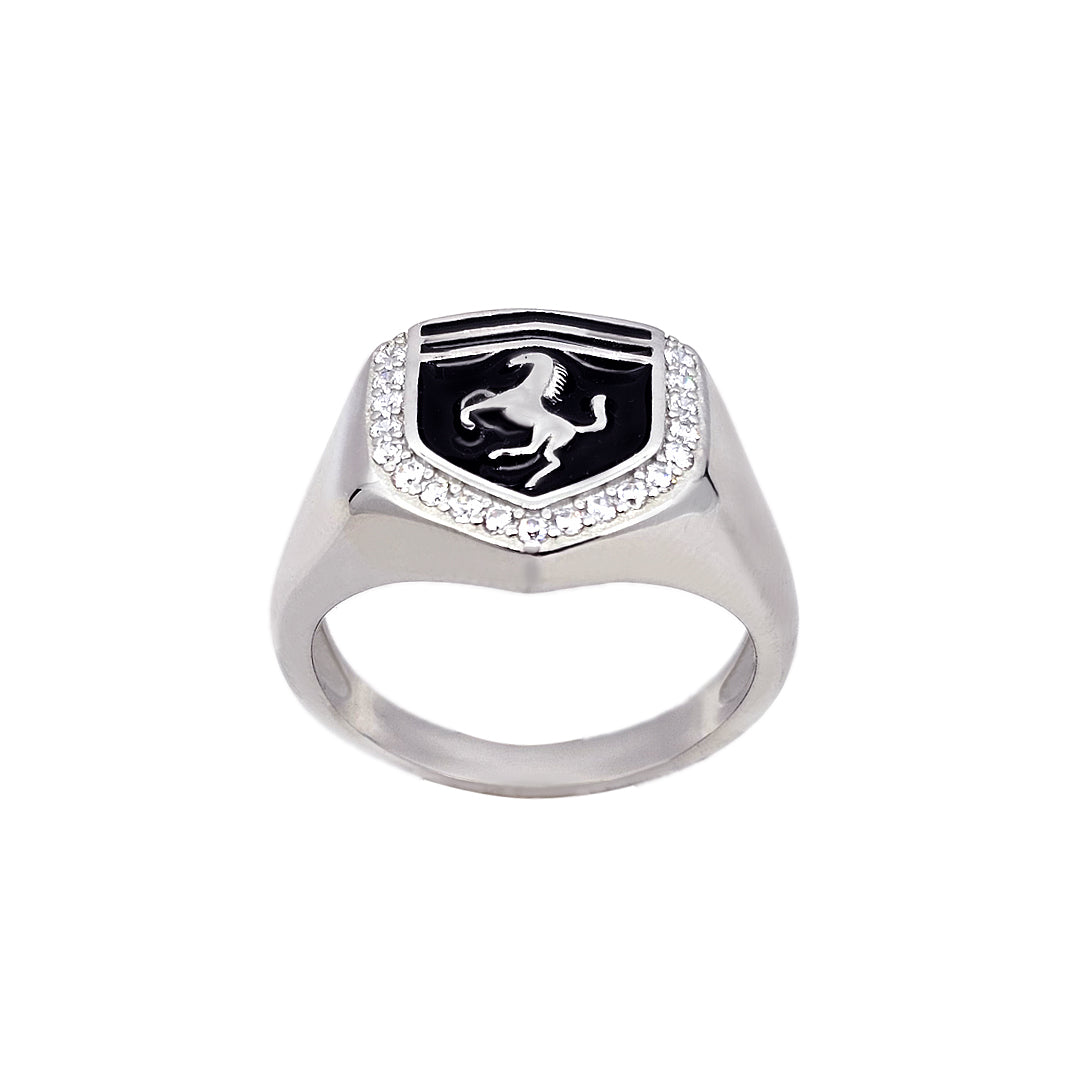 Men's Ring Logo Ring Ferrari