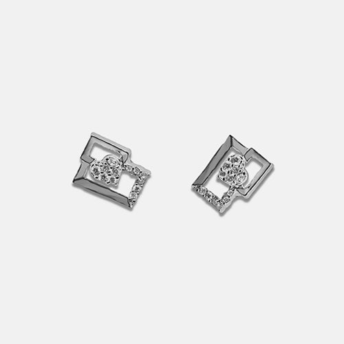 92.5 Sterling Silver Solitaire Only Earings / Studs