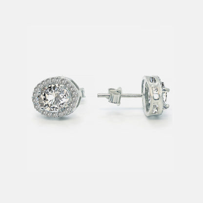 92.5 Sterling Silver Solitaire Only Earrings-Studs