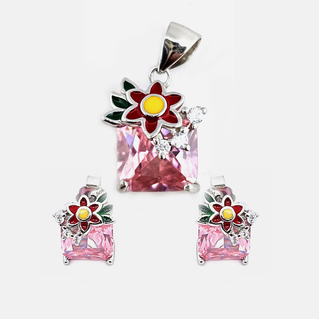 Pendent-Set Flora Pink