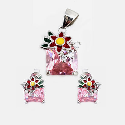 Pendent-Set Flora Pink