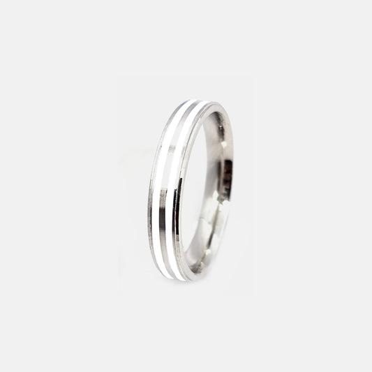 Ring with colour band White