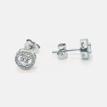 92.5 Sterling Silver Solitaire Only Earings-Studs