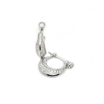 Crystal Curve Hoop Earrings