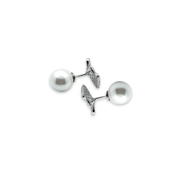 Duet Pearl and Diamond Earrings