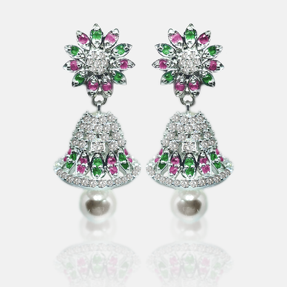 Colourfull Stone Eligent A++ Sterling Silver 925 Jumkhas/Earings/Studs