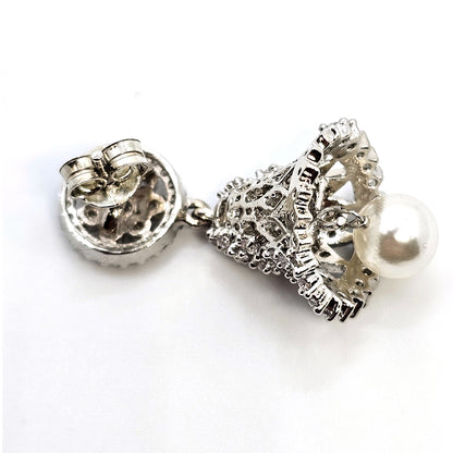 Jumkha Earing Bright White Stones A++ Quality 925