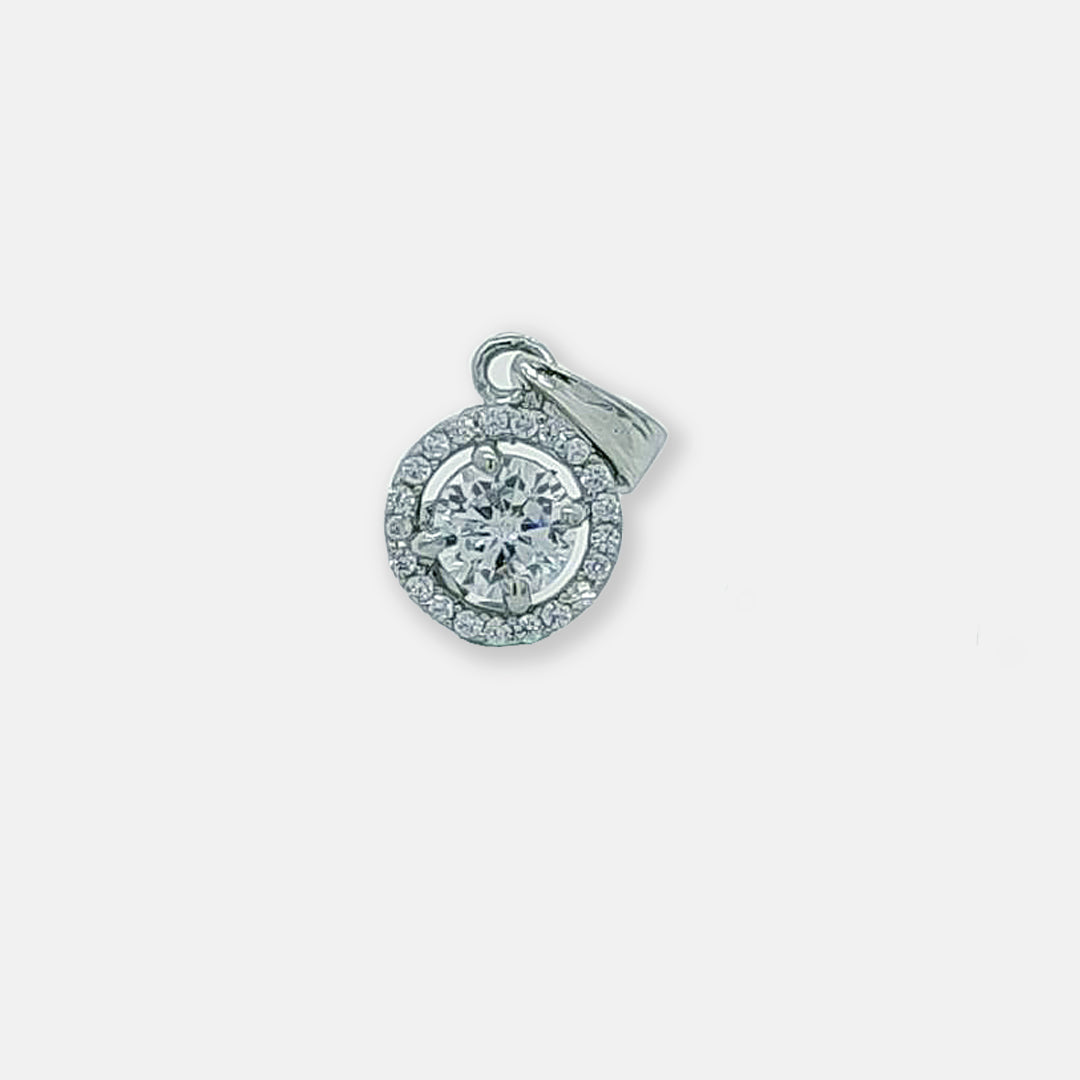 Sterling silver solitaire pendent set