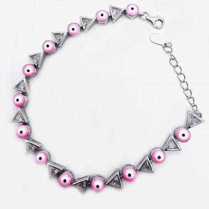 Pink Eye Nazar Bracelet