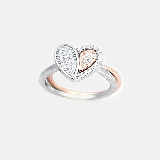 duel wear ring heart half heart for women & girls