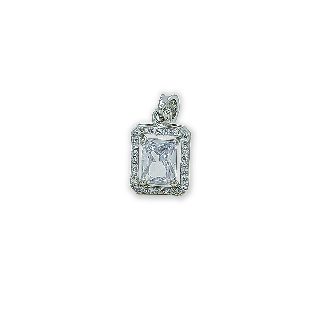 Sterling silver solitaire pendent set