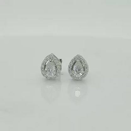 92.5 Sterling Silver Solitaire Only Earings-Studs